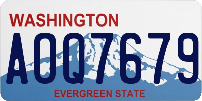 WA license plate AOQ7679