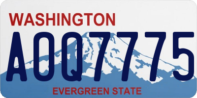 WA license plate AOQ7775