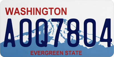WA license plate AOQ7804