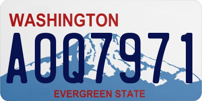 WA license plate AOQ7971