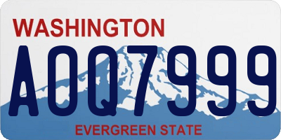 WA license plate AOQ7999