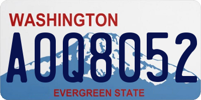 WA license plate AOQ8052
