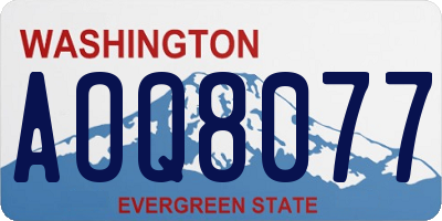 WA license plate AOQ8077