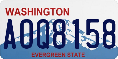 WA license plate AOQ8158