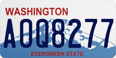 WA license plate AOQ8277