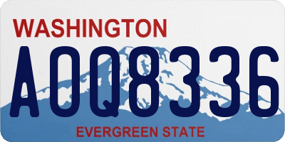 WA license plate AOQ8336