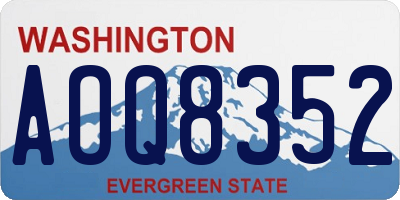 WA license plate AOQ8352
