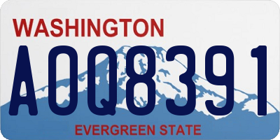 WA license plate AOQ8391