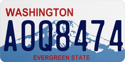 WA license plate AOQ8474