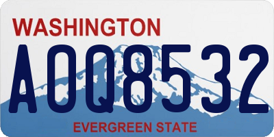 WA license plate AOQ8532