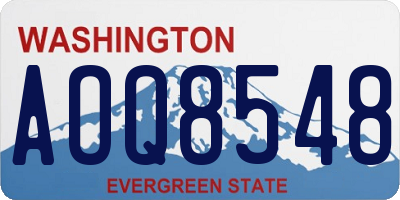 WA license plate AOQ8548