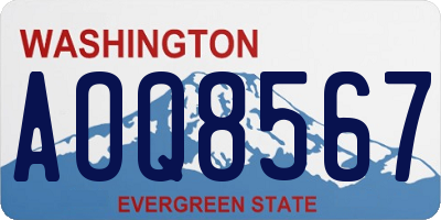 WA license plate AOQ8567