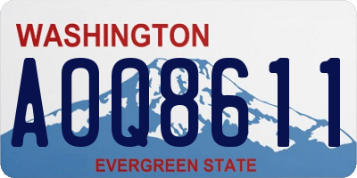 WA license plate AOQ8611