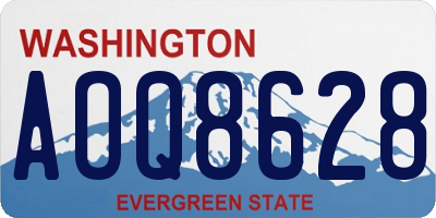 WA license plate AOQ8628