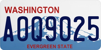 WA license plate AOQ9025