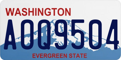WA license plate AOQ9504