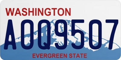 WA license plate AOQ9507