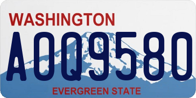 WA license plate AOQ9580