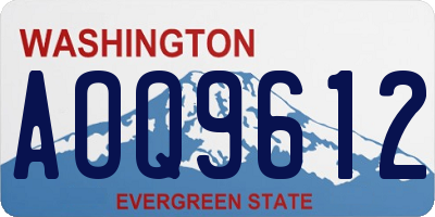 WA license plate AOQ9612