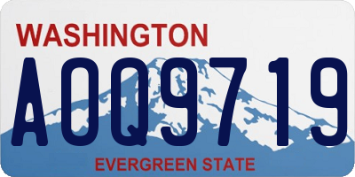 WA license plate AOQ9719