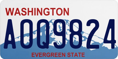 WA license plate AOQ9824