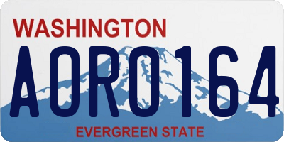 WA license plate AOR0164