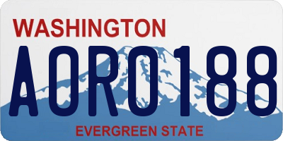 WA license plate AOR0188
