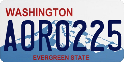 WA license plate AOR0225
