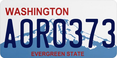 WA license plate AOR0373