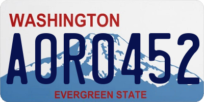 WA license plate AOR0452