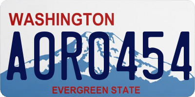 WA license plate AOR0454