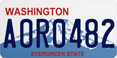 WA license plate AOR0482
