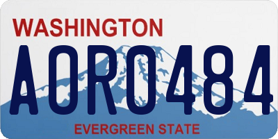 WA license plate AOR0484