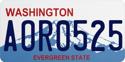WA license plate AOR0525