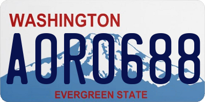 WA license plate AOR0688