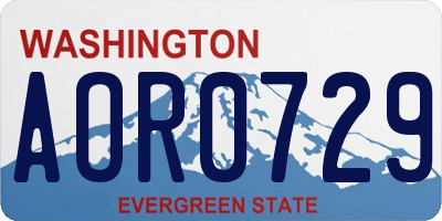 WA license plate AOR0729