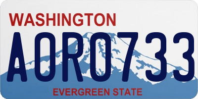 WA license plate AOR0733