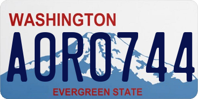 WA license plate AOR0744