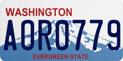 WA license plate AOR0779
