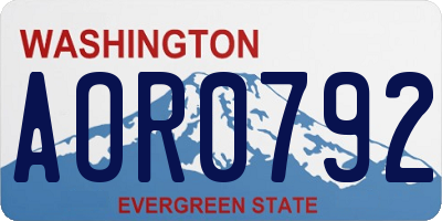 WA license plate AOR0792