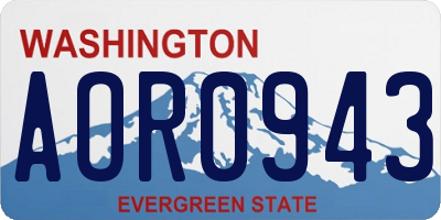 WA license plate AOR0943
