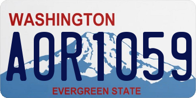 WA license plate AOR1059