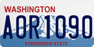 WA license plate AOR1090
