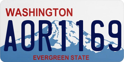 WA license plate AOR1169