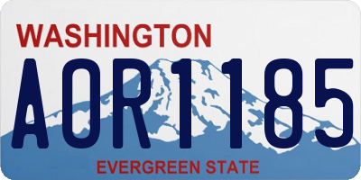 WA license plate AOR1185
