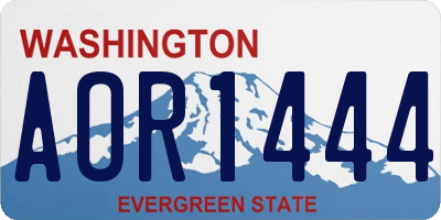 WA license plate AOR1444