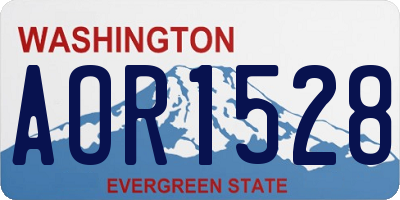 WA license plate AOR1528