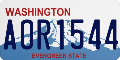 WA license plate AOR1544
