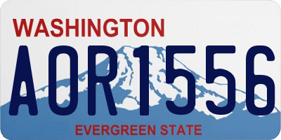 WA license plate AOR1556