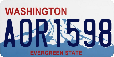 WA license plate AOR1598